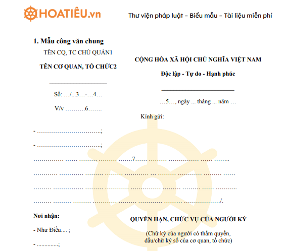 Mẫu công văn