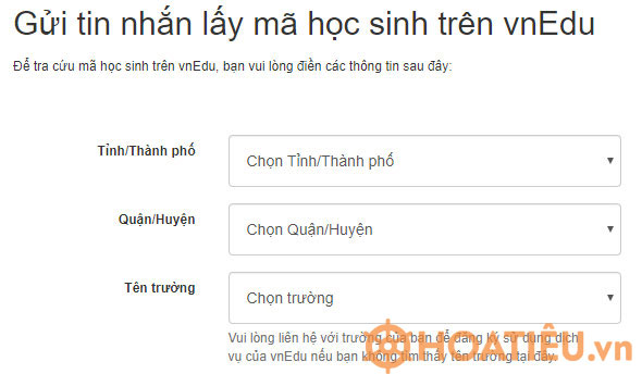 Cách tra cứu mã học sinh trên VnEdu