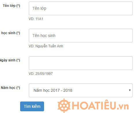 Tra mã học sinh VnEdu