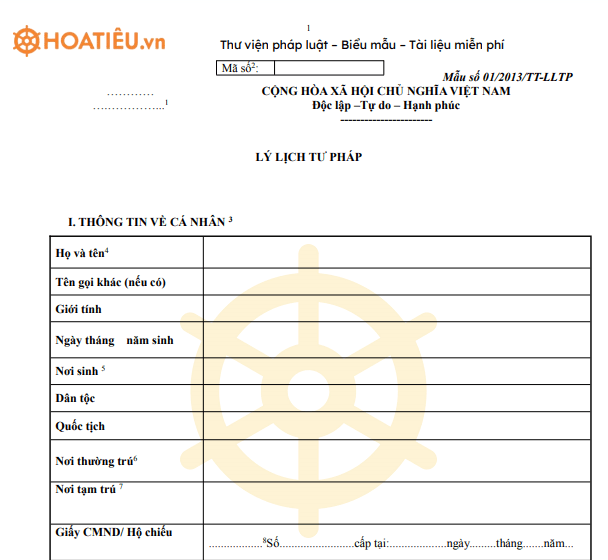 Lý lịch tư pháp