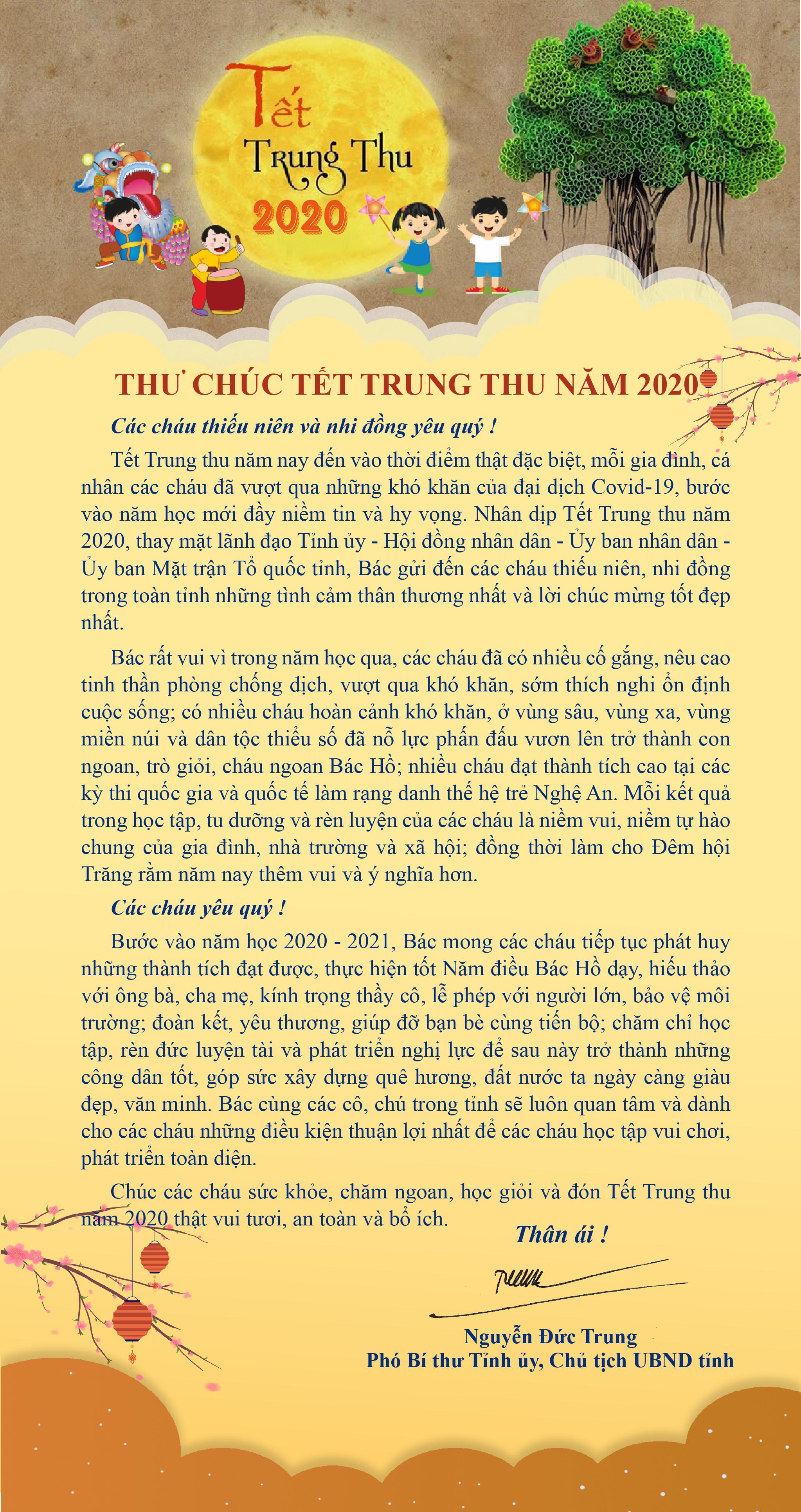 Thư chúc Tết Trung thu