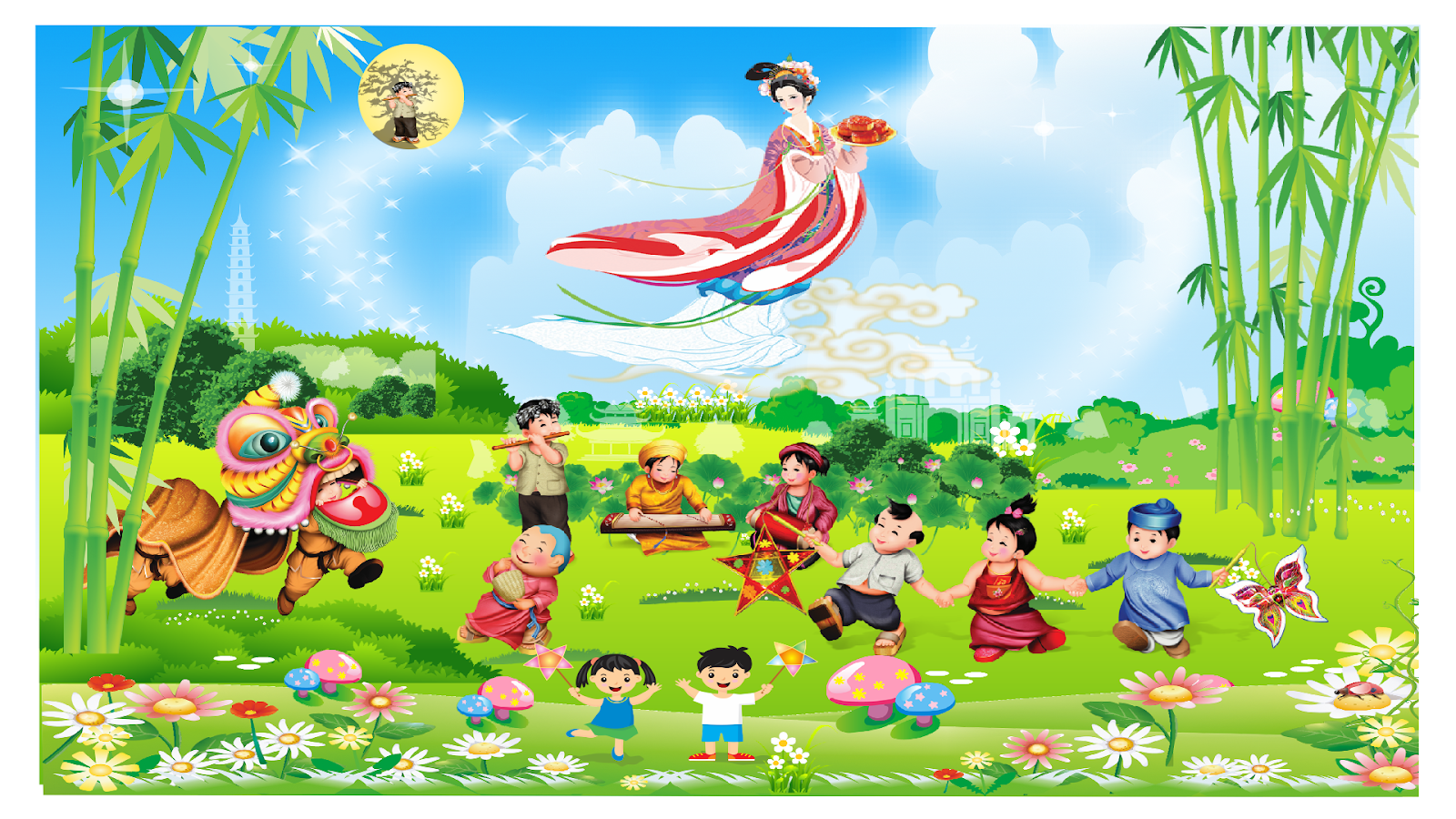 Phông Tết trung thu