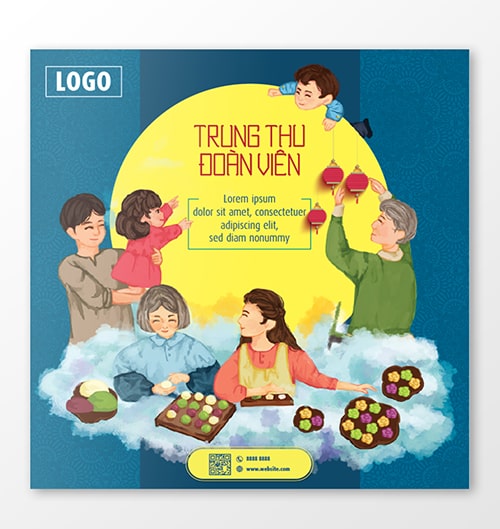 Mẫu thiệp trung thu đẹp