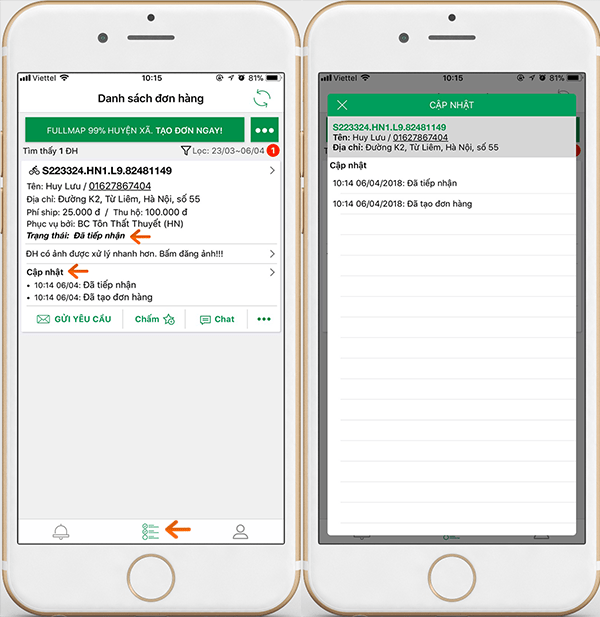 Tra cứu đơn hàng GHTK bằng số điện thoại