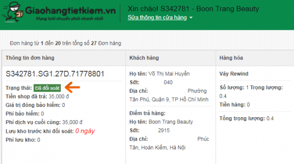 Cách tra cứu đơn hàng ghtk