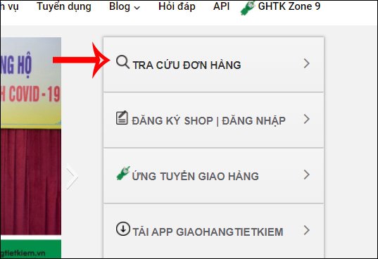 Hướng dẫn tra cứu đơn hàng GHTK