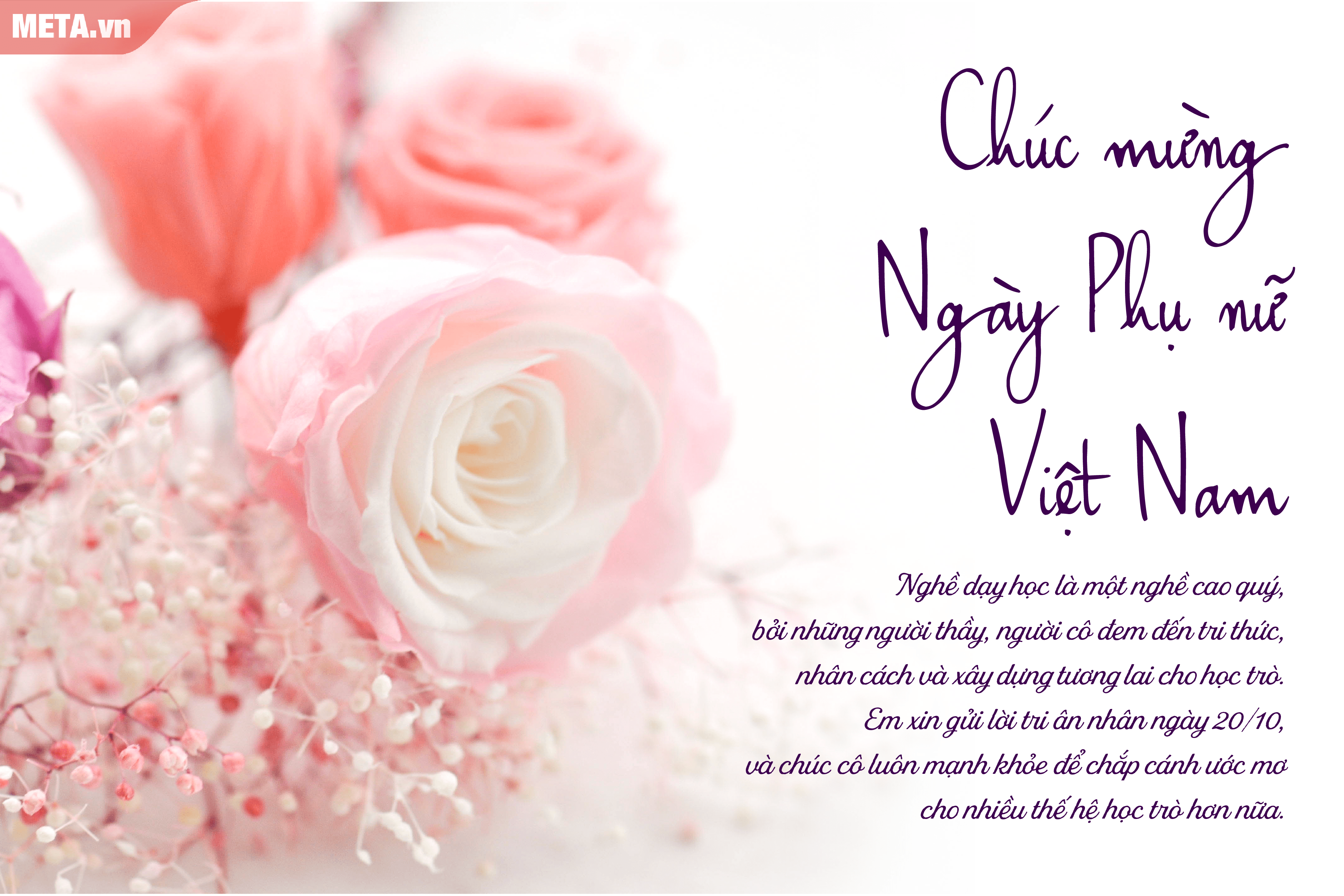 Thiệp 20/10 cho cô giáo