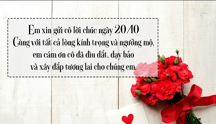 Lời chúc 20-10 cho cô giáo hay nhất