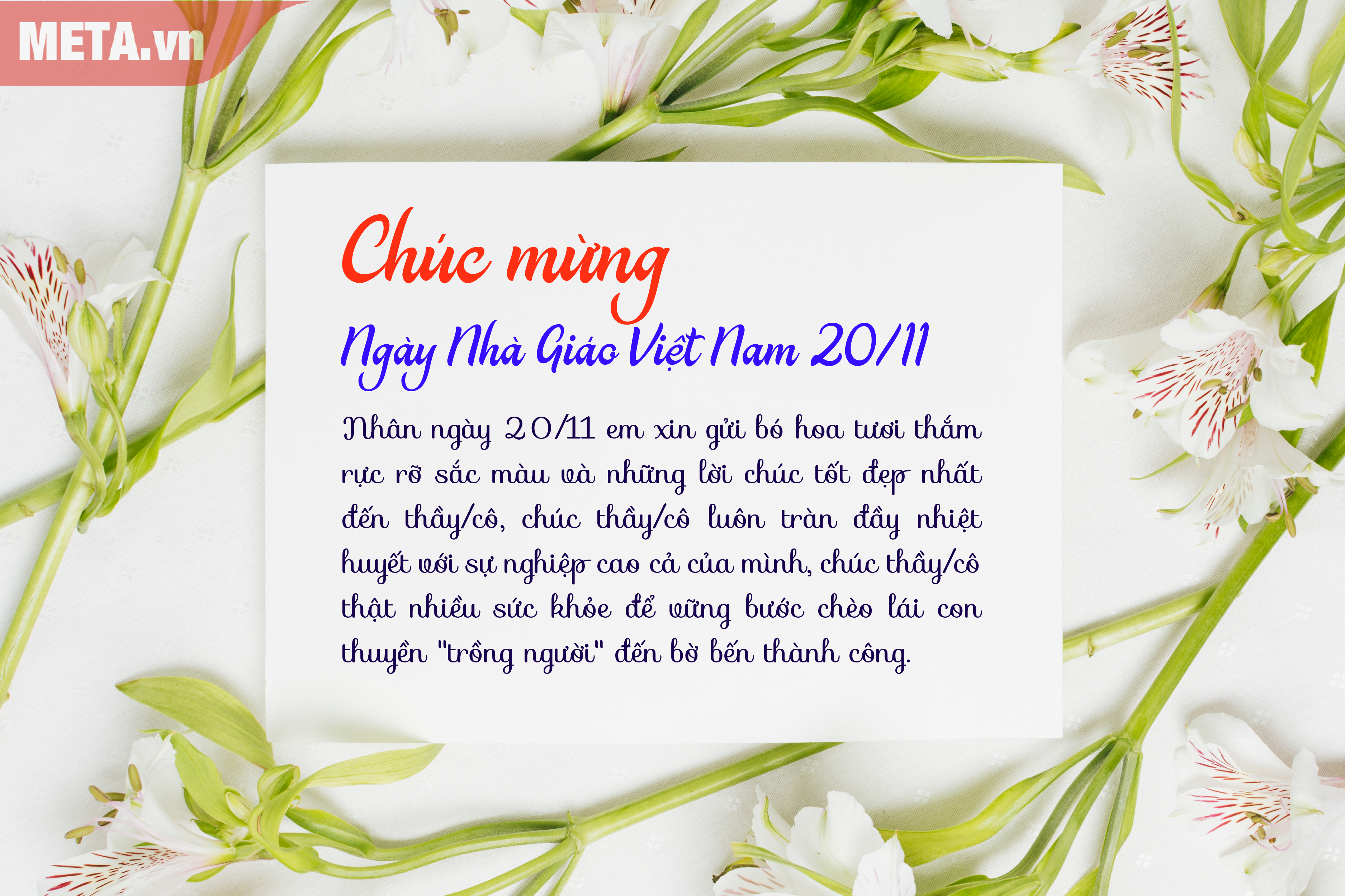 Thiệp Chúc Mừng Thầy Cô