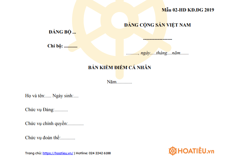 Hướng dẫn viết bản kiểm điểm Đảng viên