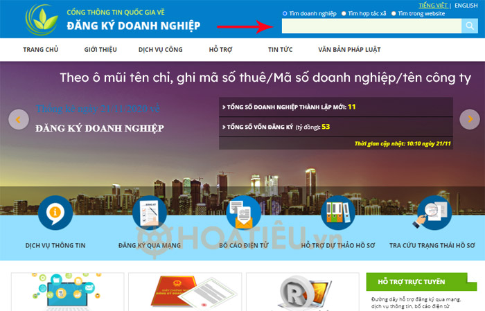 Hướng dẫn tra cứu thông tin doanh nghiệp