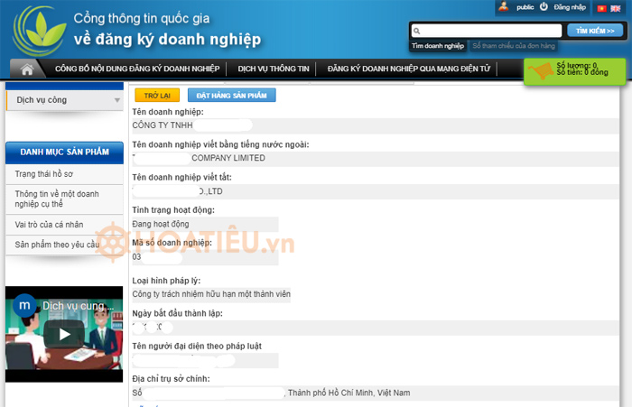 Hướng dẫn tra cứu thông tin doanh nghiệp