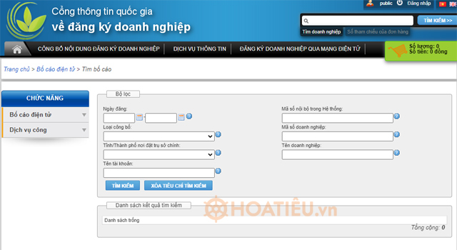 Hướng dẫn tra cứu thông tin doanh nghiệp