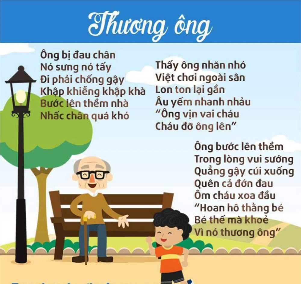 Bài thơ về gia đình cho trẻ mầm non