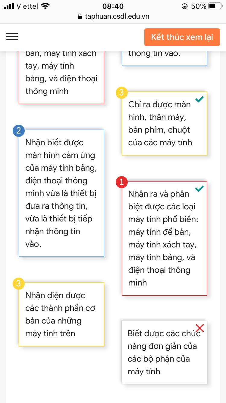 Đáp án bài tập cuối khóa tập huấn mô đun 2 môn Tin học
