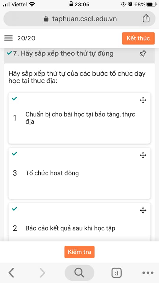 Đáp án bài tập cuối khóa tập huấn mô đun 2 2020