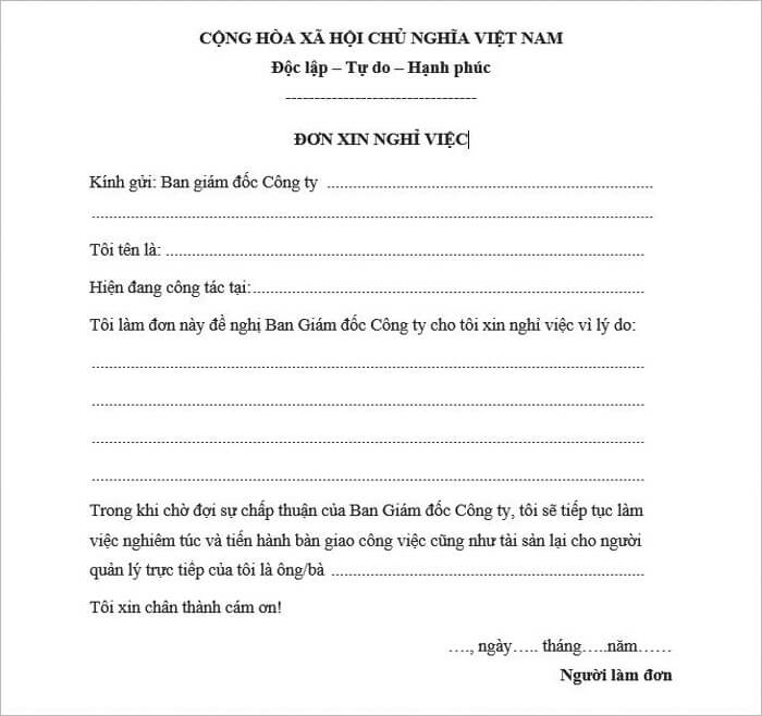 Nghỉ việc báo trước 30 ngày hay 30 ngày?