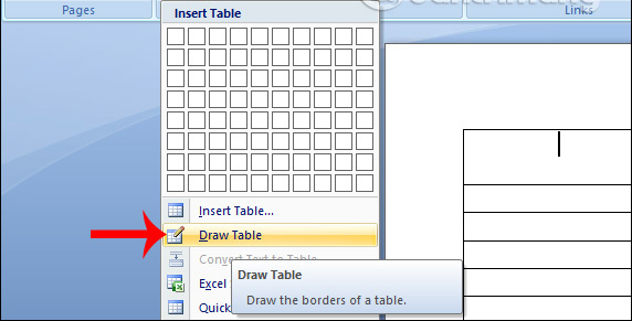 Kẻ đường chéo trong ô word
