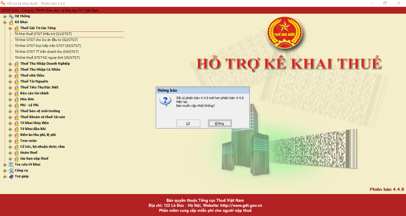 Hướng dẫn cài đặt HTKK