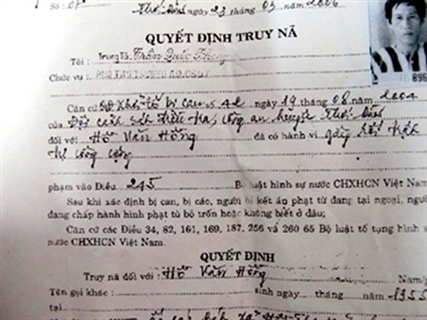 Lệnh truy nã sau bao nhiêu năm thì hết hiệu lực?