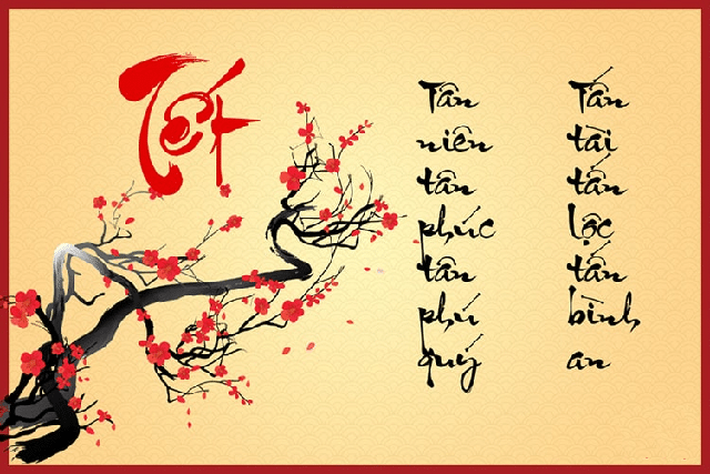 Chữ thư pháp chúc mừng năm mới