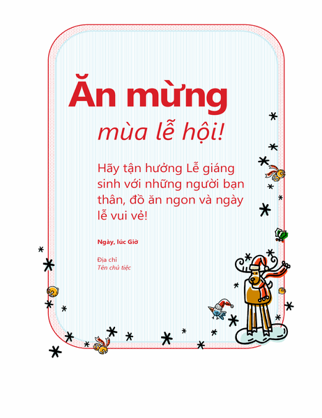 Mẫu thư mời tham dự tiệc Noel