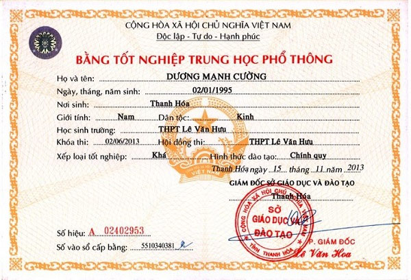Mất bằng tốt nghiệp cấp 2, 3 có làm lại được không?