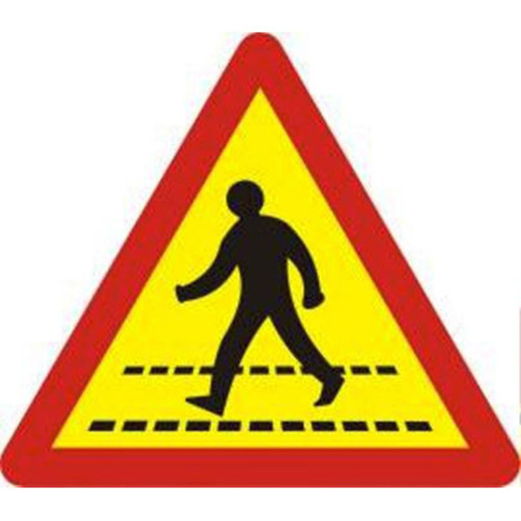 Biển báo nhường đường cho người đi bộ