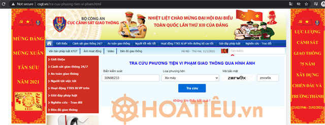 Tra cứu phạt nguội