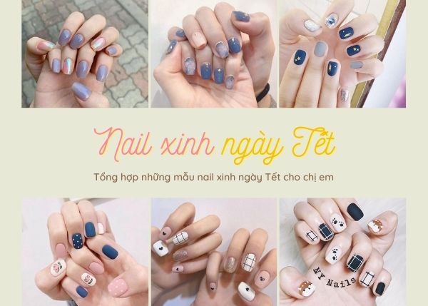 Mẫu nail Tết cho nàng bánh bèo 