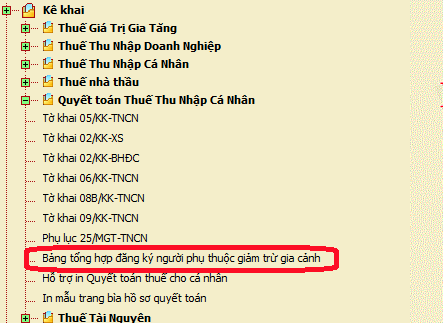 Thủ tục đăng ký người phụ thuộc giảm trừ gia cảnh qua mạng năm 2021