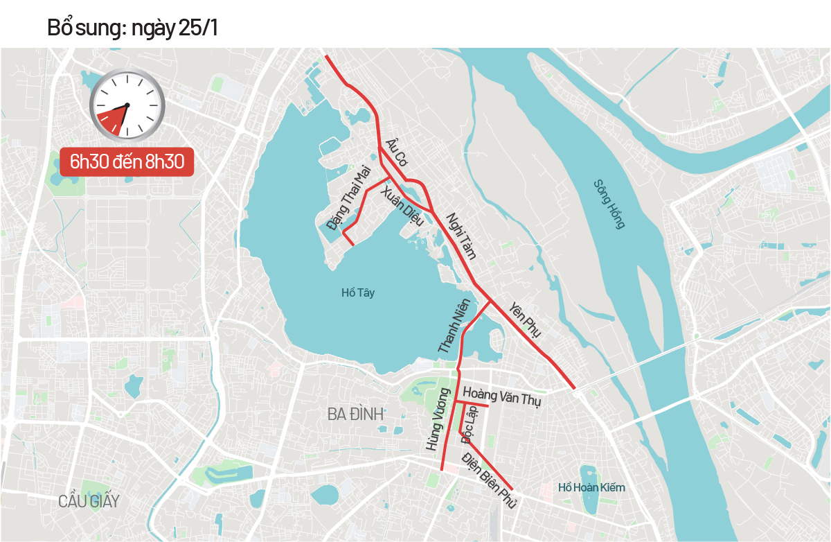 Lịch cấm đường đại hội đảng