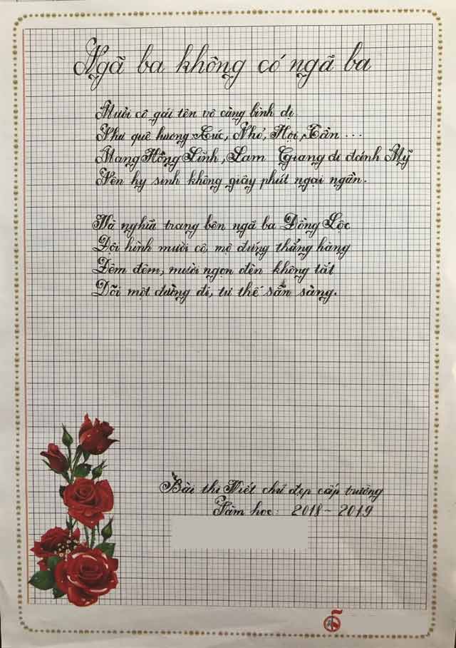 Mẫu chữ viết bảng đẹp cho giáo viên