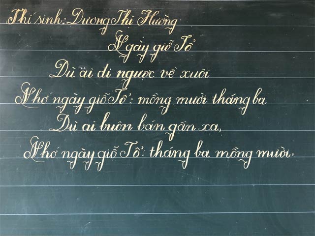 Mẫu chữ viết bảng đẹp cho giáo viên