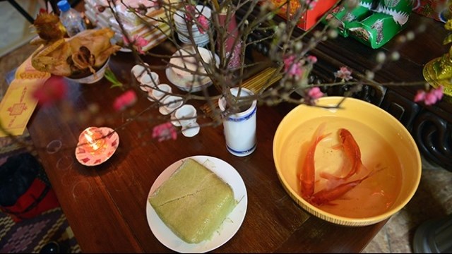 Mâm cỗ cúng Táo Quân ở miền Bắc