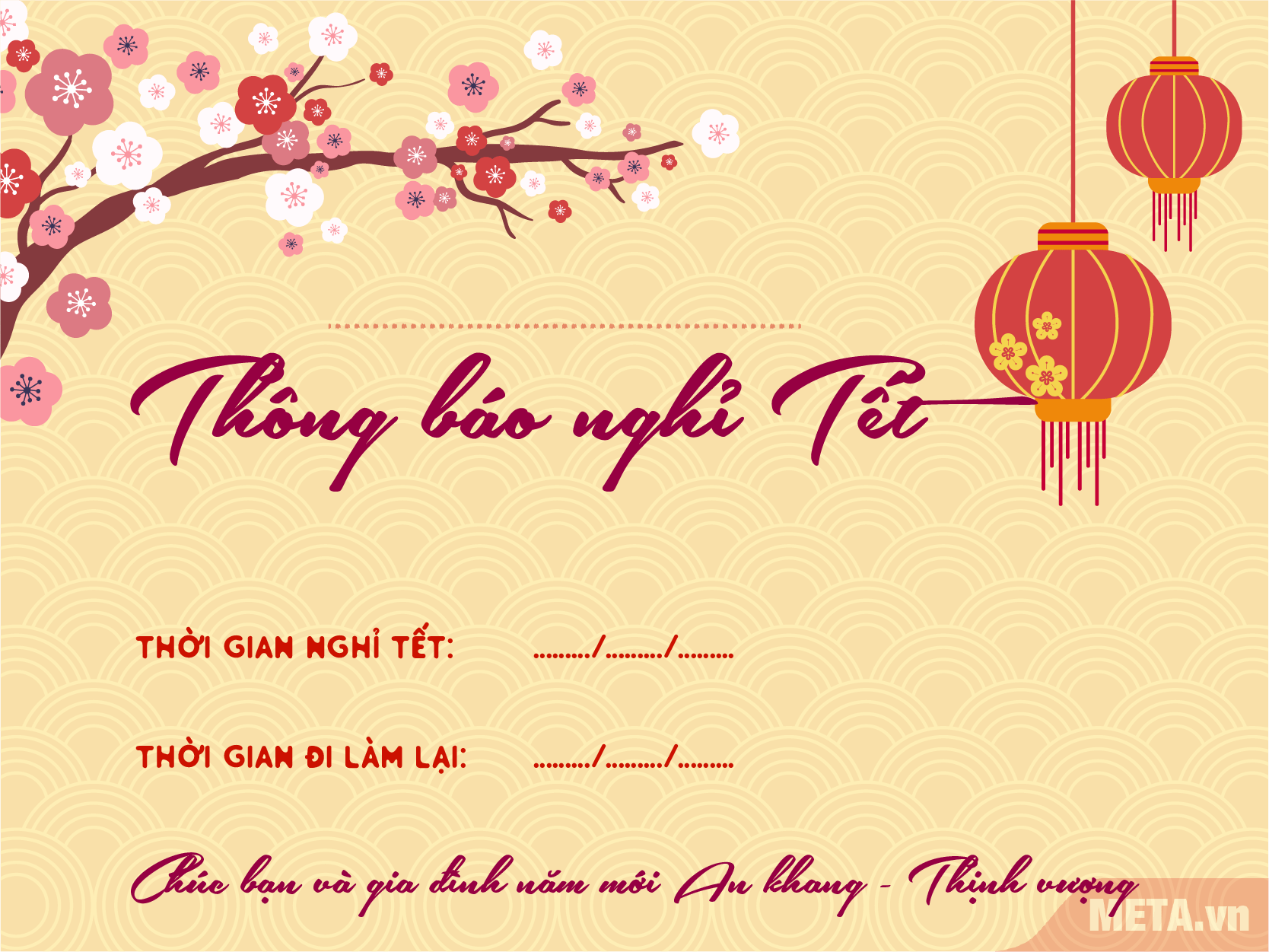 Banner thông báo nghỉ lễ Tết Dương lịch