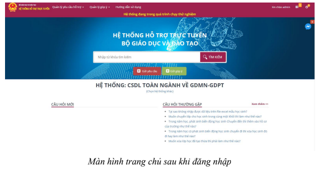 Hướng dẫn sử dụng hệ thống hỗ trợ trực tuyến tại csdl gov
