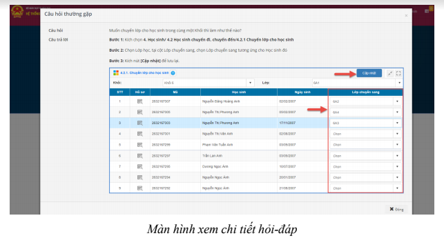 Hướng dẫn sử dụng hệ thống hỗ trợ trực tuyến BGD