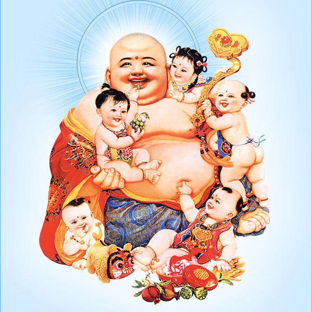 Hình nền Phật Di Lặc mừng xuân