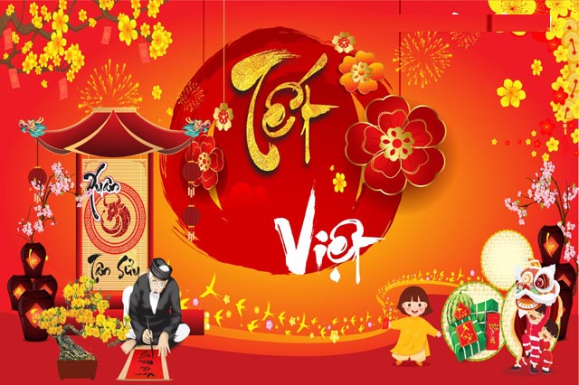 Phông nền Phật Di Lặc mừng xuân