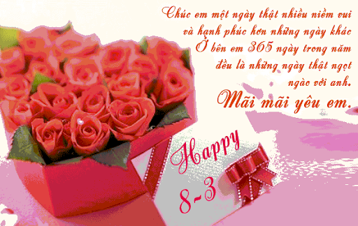 Lời chúc 8/3 cho người yêu, bạn gái ngọt ngào nhất