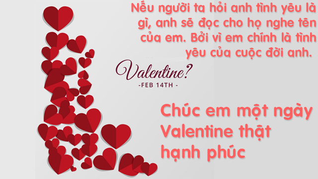 Lời chúc Valentine dành tặng vợ, người yêu