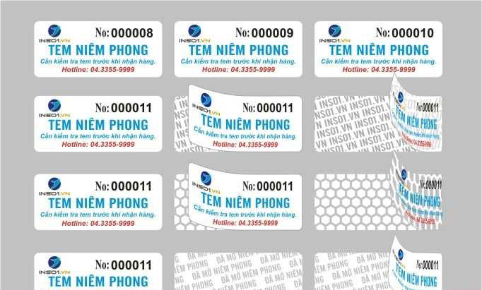 Mẫu tem niêm phong hàng hóa
