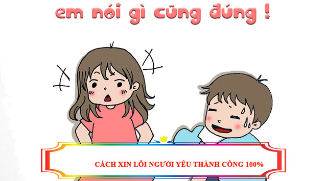 Lời xin lỗi người yêu chân thành, mau hết giận