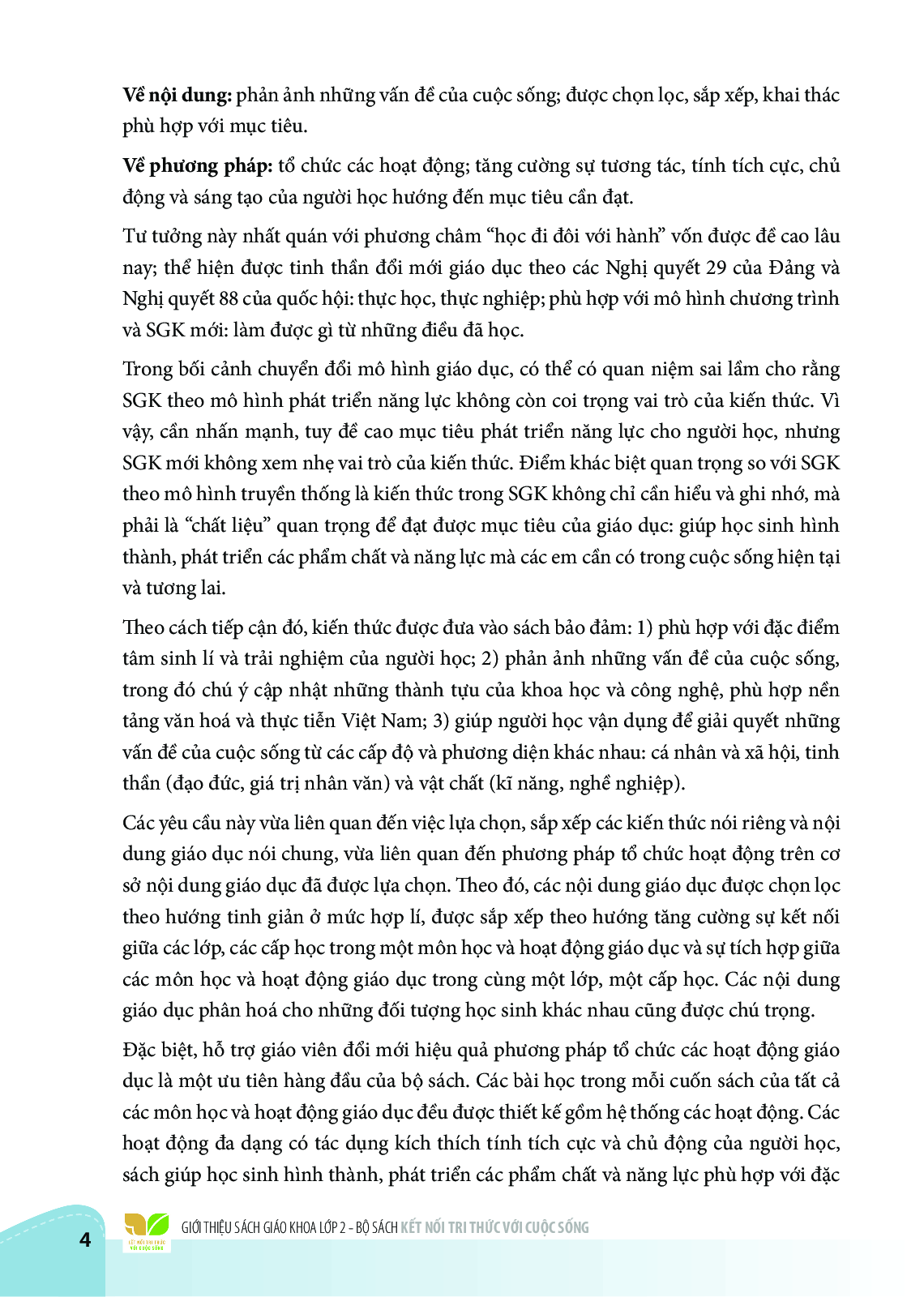 Tài liệu giới thiệu sách giáo khoa lớp 2