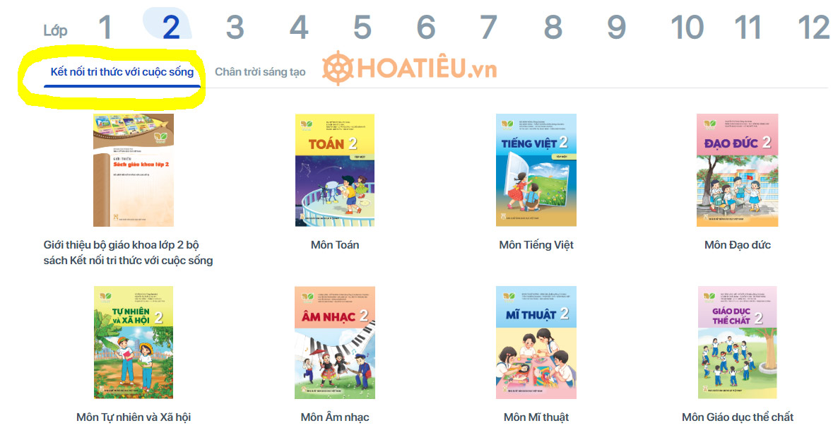 Cách xem SGK lớp 2 mới