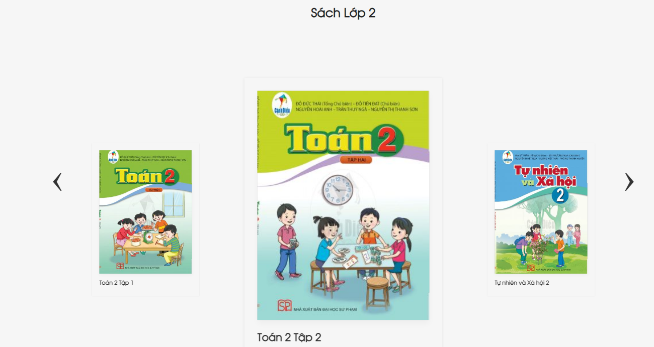 Hướng dẫn xem bộ sách giáo khoa lớp 2 bộ Cánh Diều