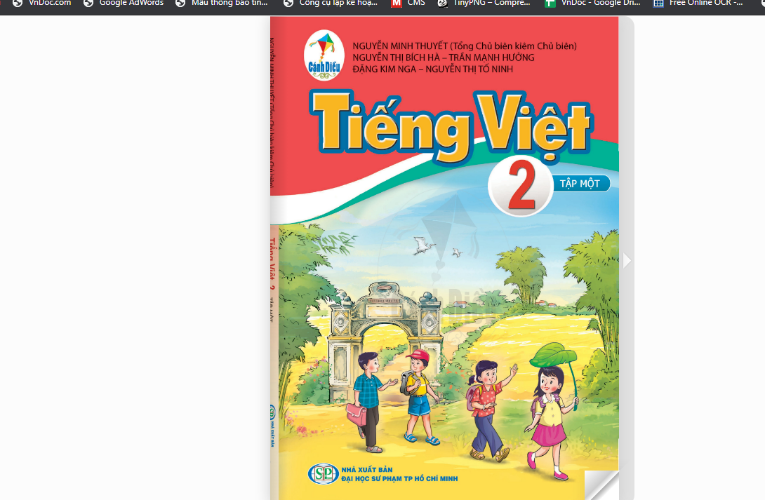 Cách xem bộ sách giáo khoa lớp 2 bộ Cánh Diều