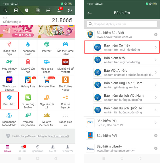Cách mua bảo hiểm xe máy online