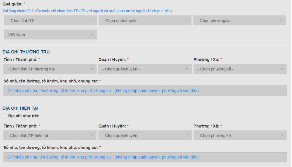 Khai căn cước công dân online